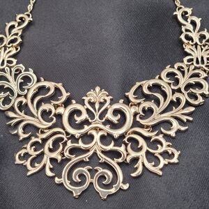 Ornate Gold Floral Necklace